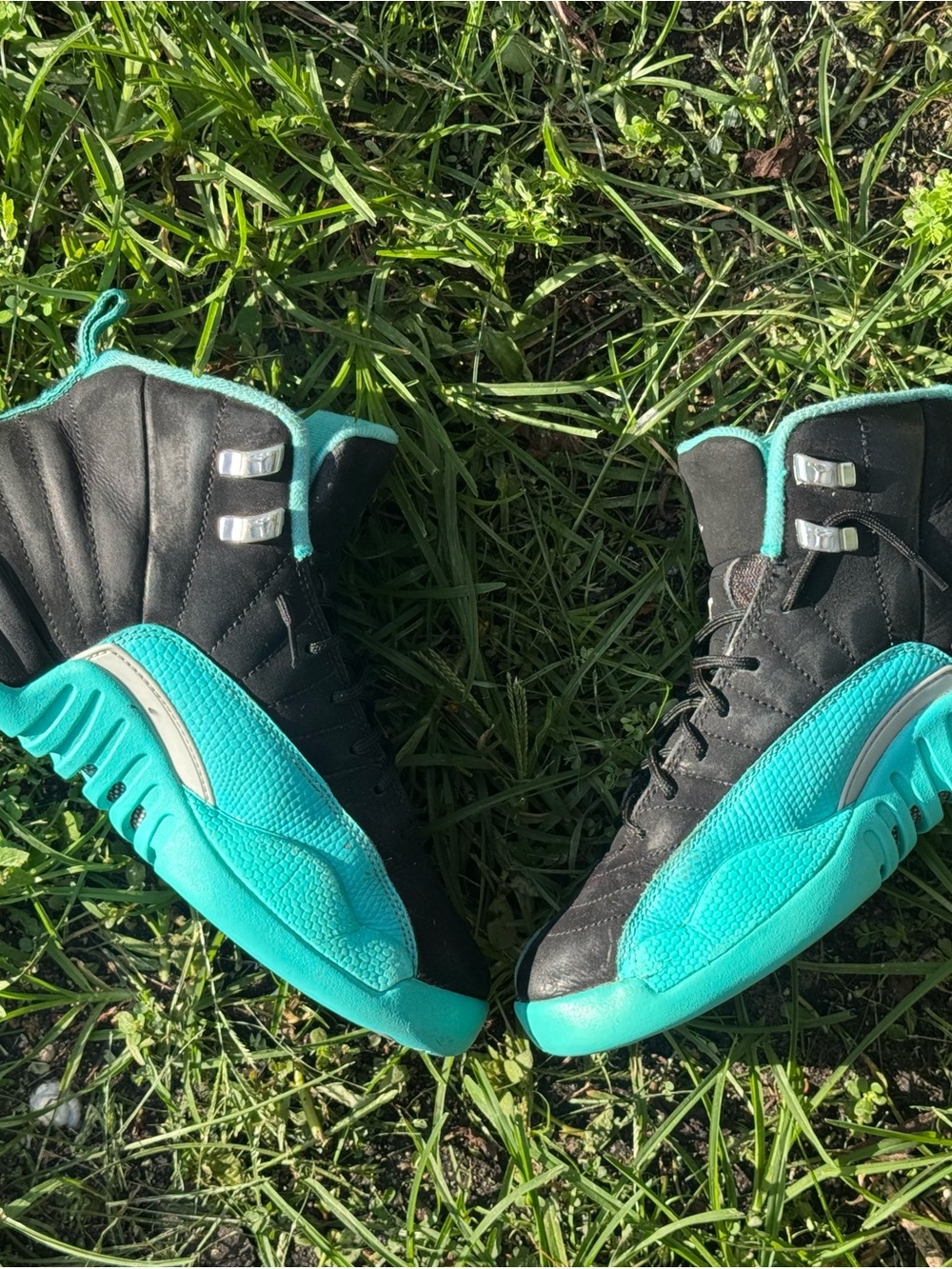 Jordan 12 Retro Hyper Jade  GS - Picture 6 of 10